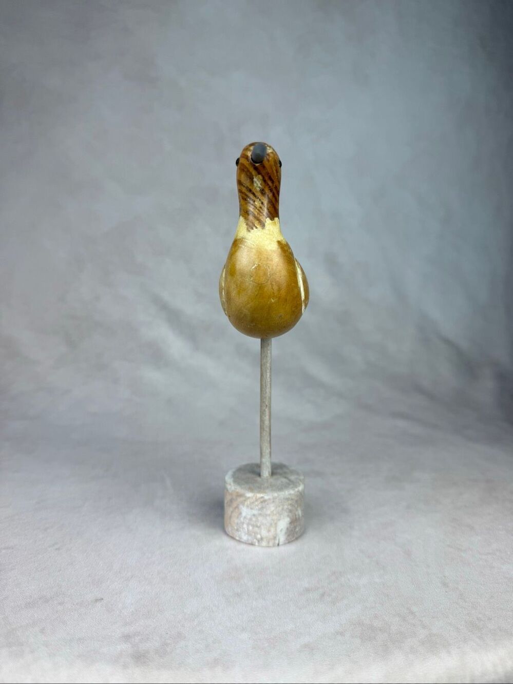 Vintage Wooden Carved Shorebird Decoy Style 8” Folk Art Primitive - Picture 5 of 12